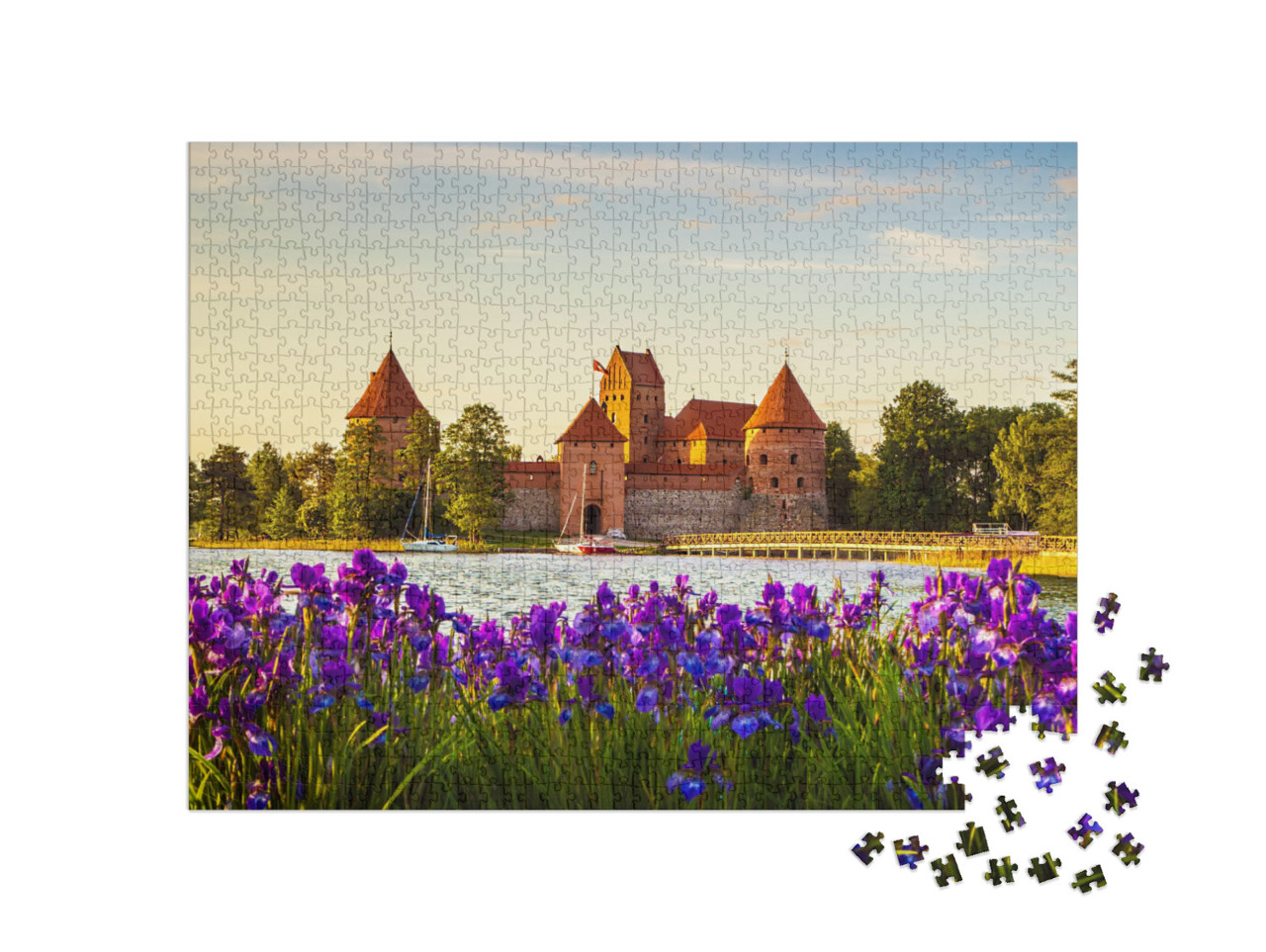 puzzle 1000 dílků „Hrad na ostrově Trakai, památka v Litvě“