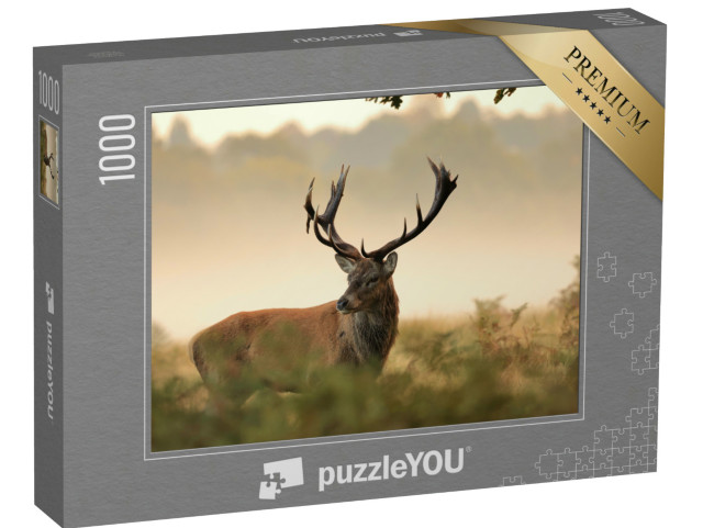 puzzle 1000 dílků „Majestátní jeleni v jejich přirozeném prostředí“