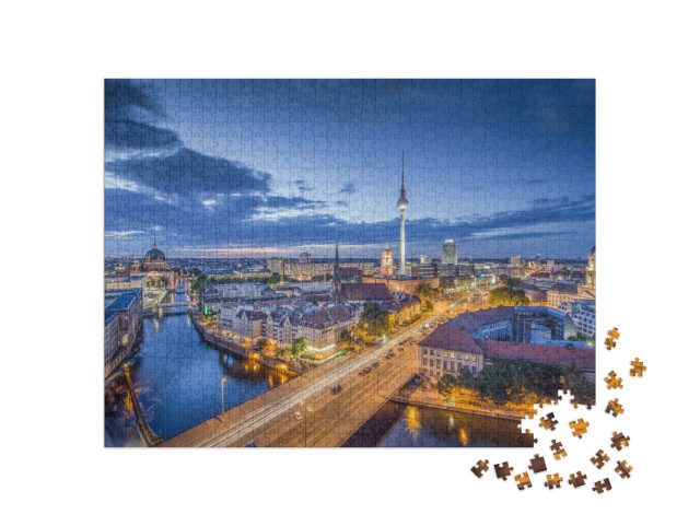 puzzle 1000 dílků „Pohled na večerní Berlín“