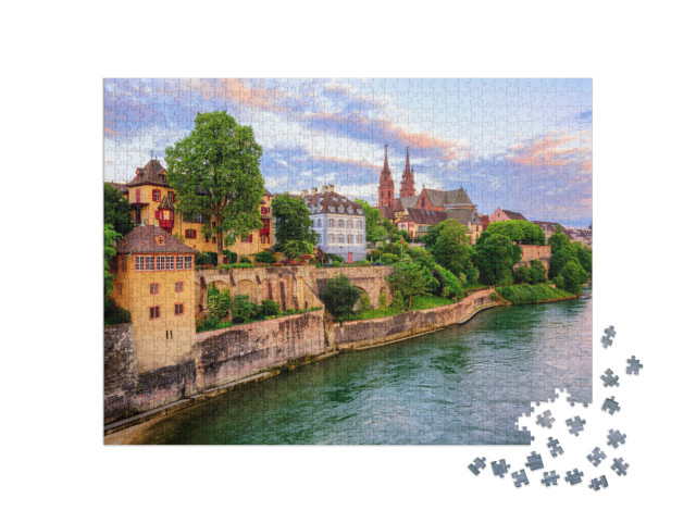 puzzle 1000 dílků „Staré město Basileje, Švýcarsko“