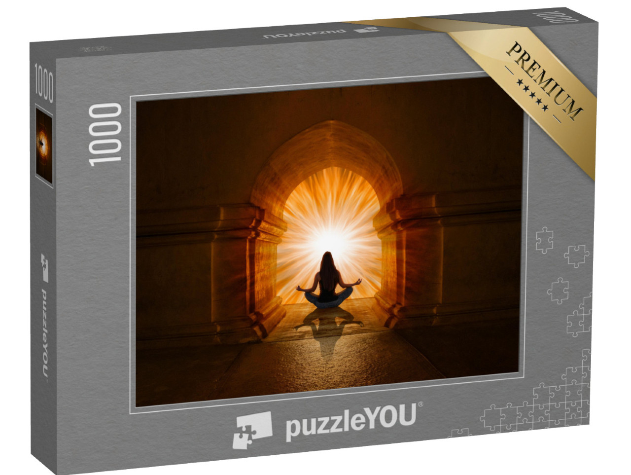 puzzle 1000 dílků „Žena cvičící jógu a meditaci“