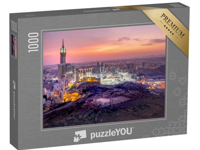 puzzle 1000 dílků „Noční pohled na Mekku v Saúdské Arábii“