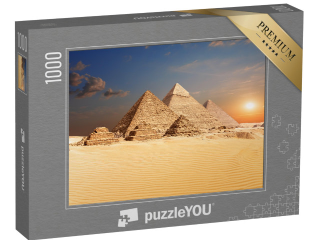 puzzle 1000 dílků „Slavné egyptské pyramidy v Gíze“