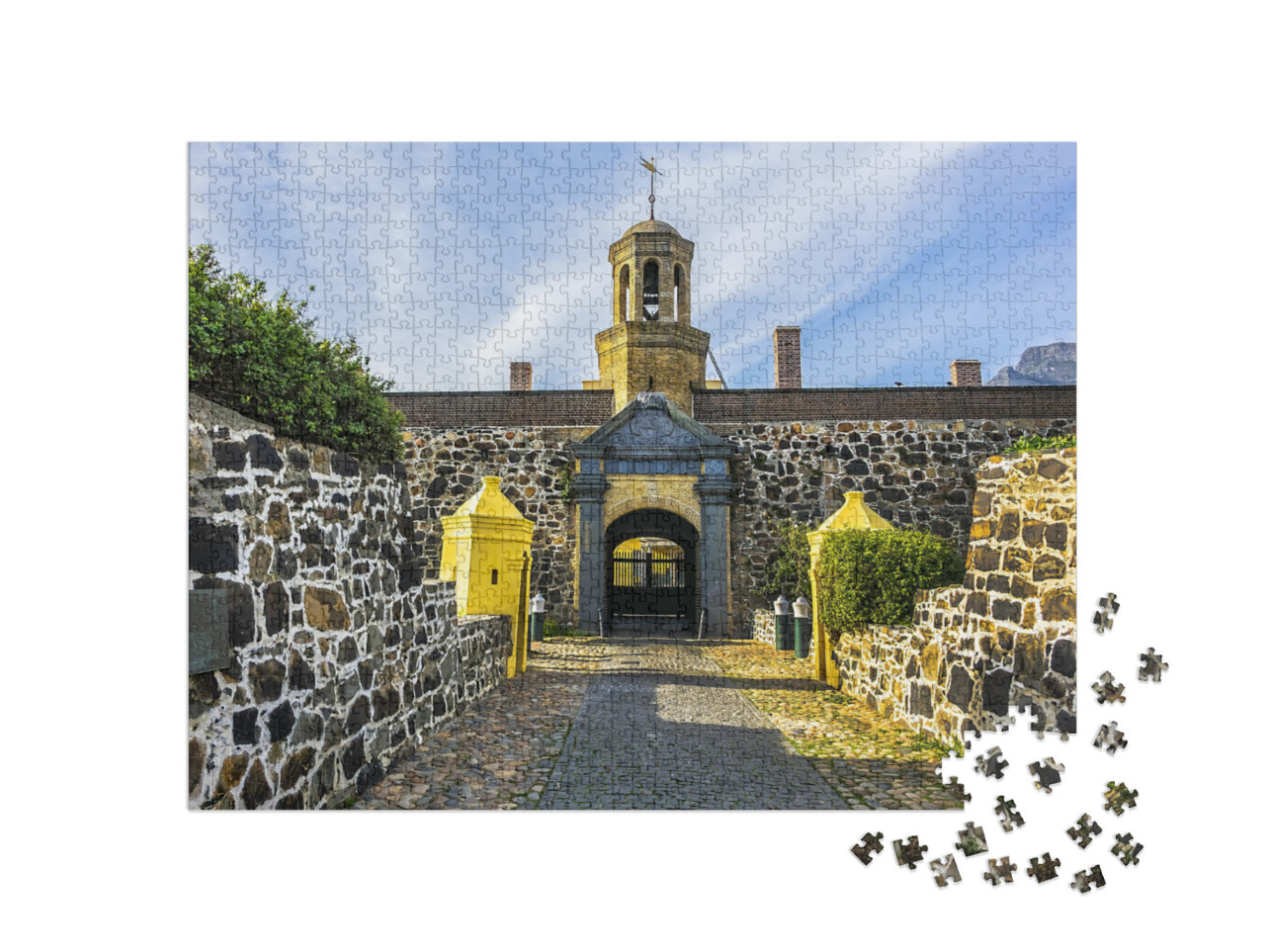puzzle 1000 dílků „Vstup do hradu Dobré naděje neboli Cape Town Castle, Kapské Město, Jihoafrická republika“