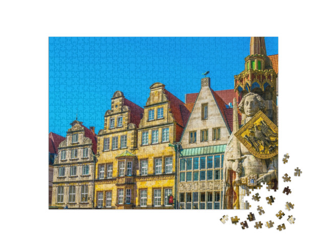 puzzle 1000 dílků „Socha Rolanda v Brémách“
