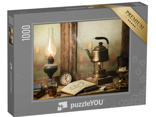 puzzle 1000 dílků „Literatura a čaj“