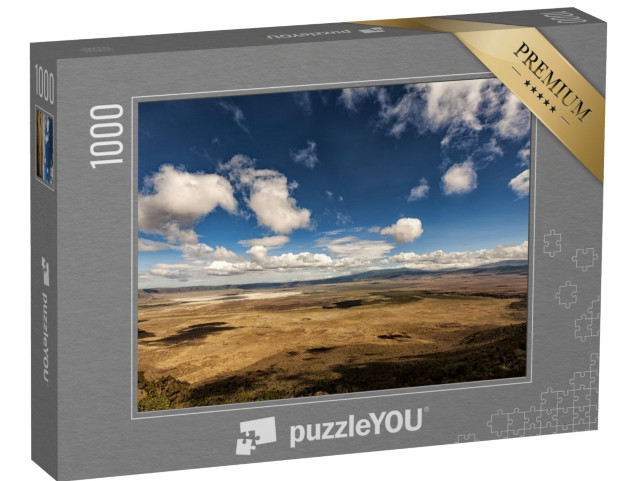 puzzle 1000 dílků „Pohled na kráter Ngorongoro z ptačí perspektivy“