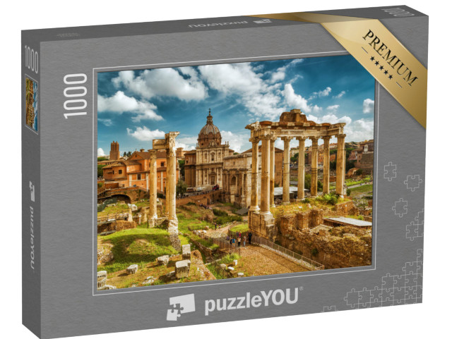 puzzle 1000 dílků „Římské fórum se Saturnovým chrámem, Řím, Itálie“