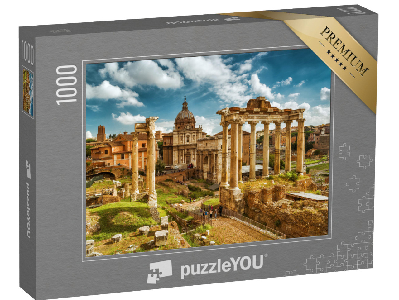 puzzle 1000 dílků „Římské fórum se Saturnovým chrámem, Řím, Itálie“