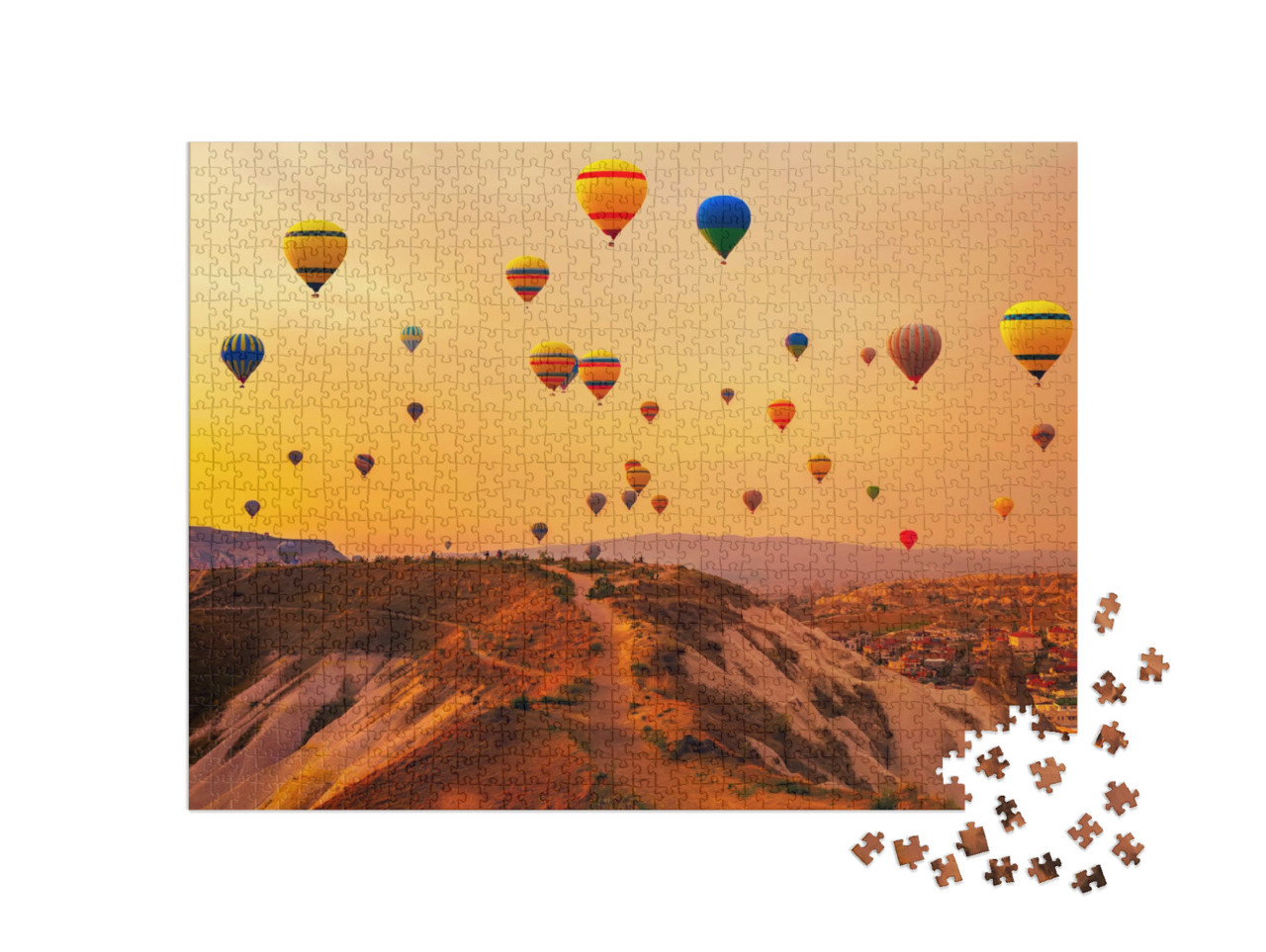 puzzle 1000 dílků „Horkovzdušné balóny nad Tureckem“