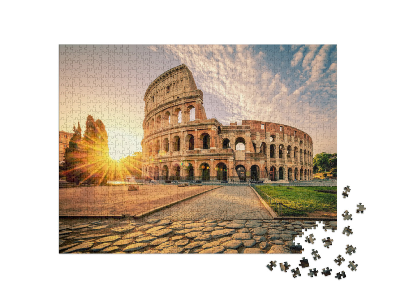 puzzle 1000 dílků „Koloseum při východu slunce, Řím, Itálie“