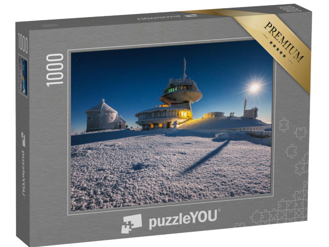 puzzle 1000 dílků „Meteorologická observatoř v zimě, Sněžka, Krkonoše, Česká republika“