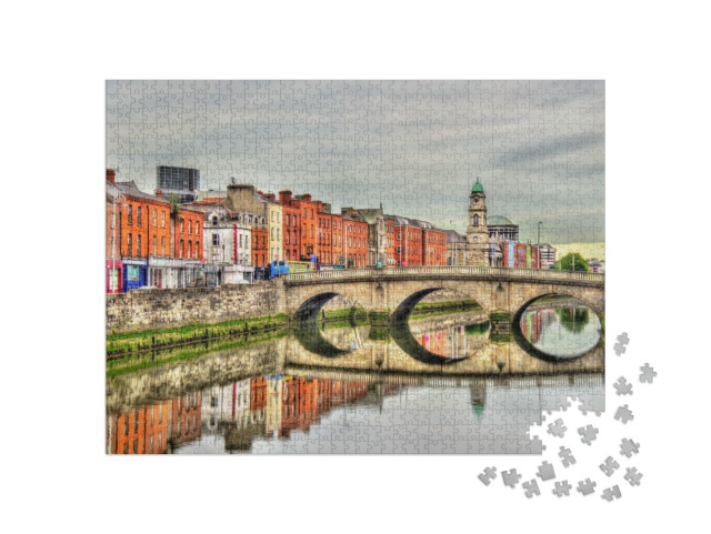 puzzle 1000 dílků „Pohled na Mellows Bridge v Dublinu, Irsko“