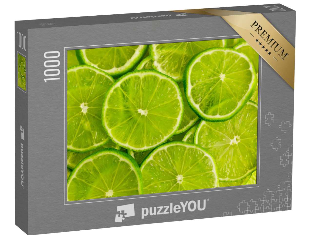 puzzle 1000 dílků „Citrusové plody: plátky limetky“