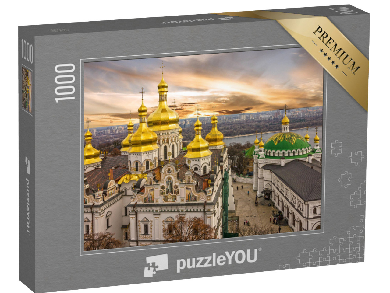 puzzle 1000 dílků „Kopule kláštera Pečerská lavra na Dněpru, Ukrajina“