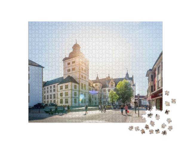 puzzle 1000 dílků „Staré město Paderbornu, Německo“