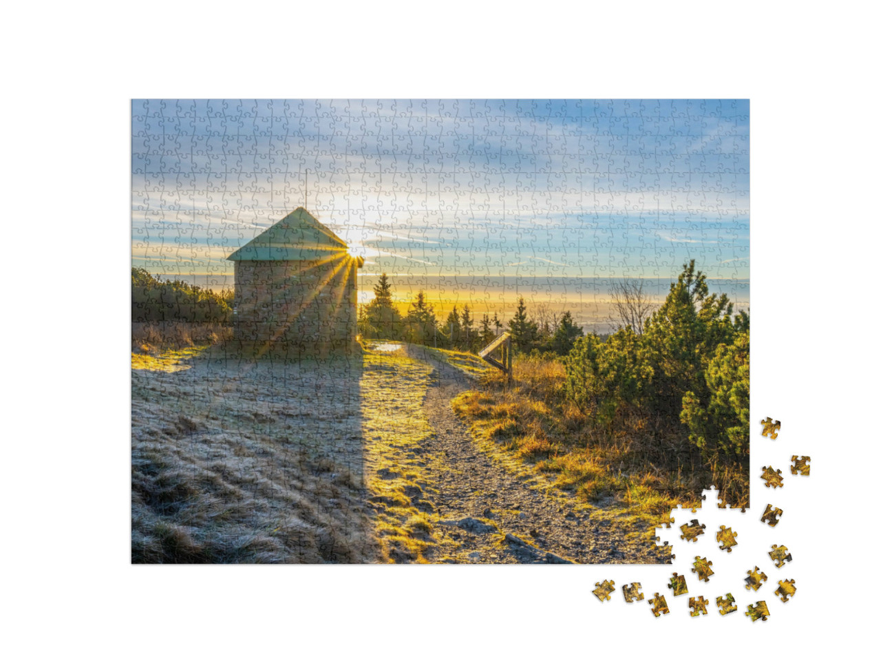 puzzle 1000 dílků „Jelenní studánka, Jeseníky, Česká republika“
