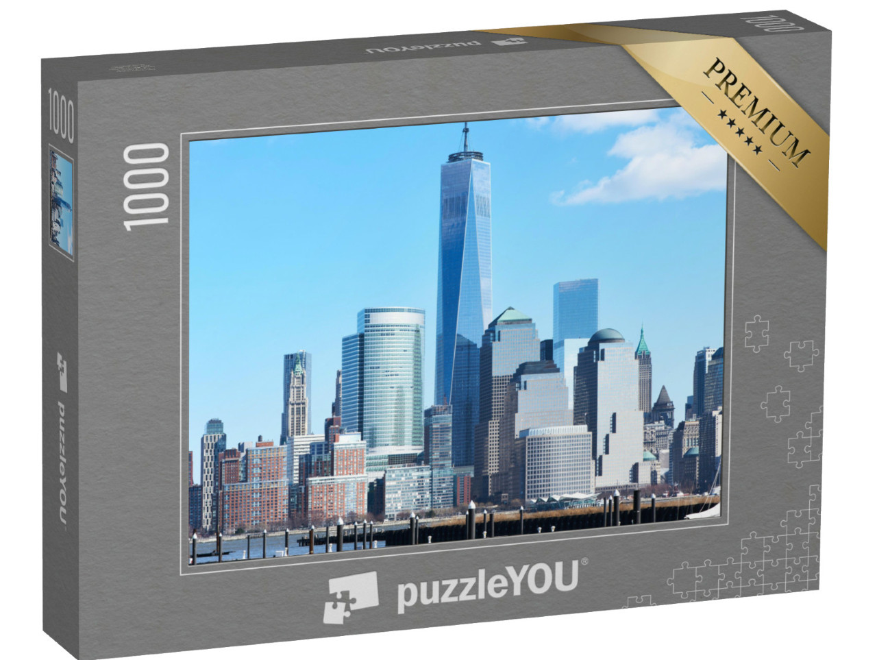 puzzle 1000 dílků „Panorama Manhattanu s věží One World Trade Centre“