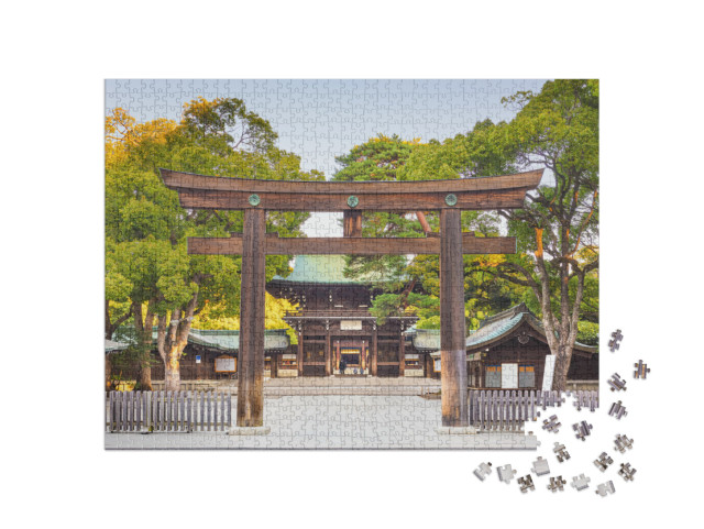 puzzle 1000 dílků „Svatyně Meidži v Tokiu, Japonsko“