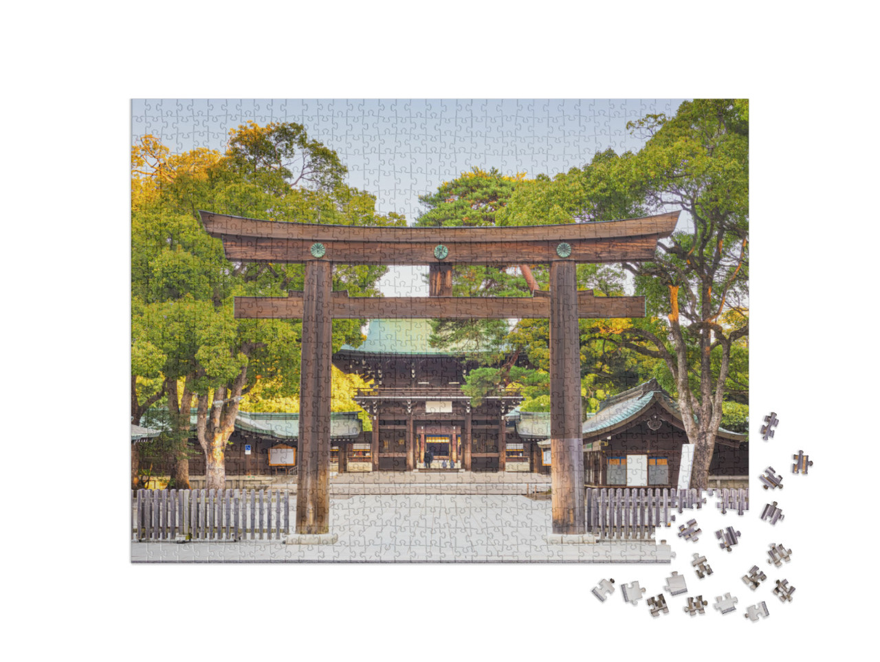 puzzle 1000 dílků „Svatyně Meidži v Tokiu, Japonsko“
