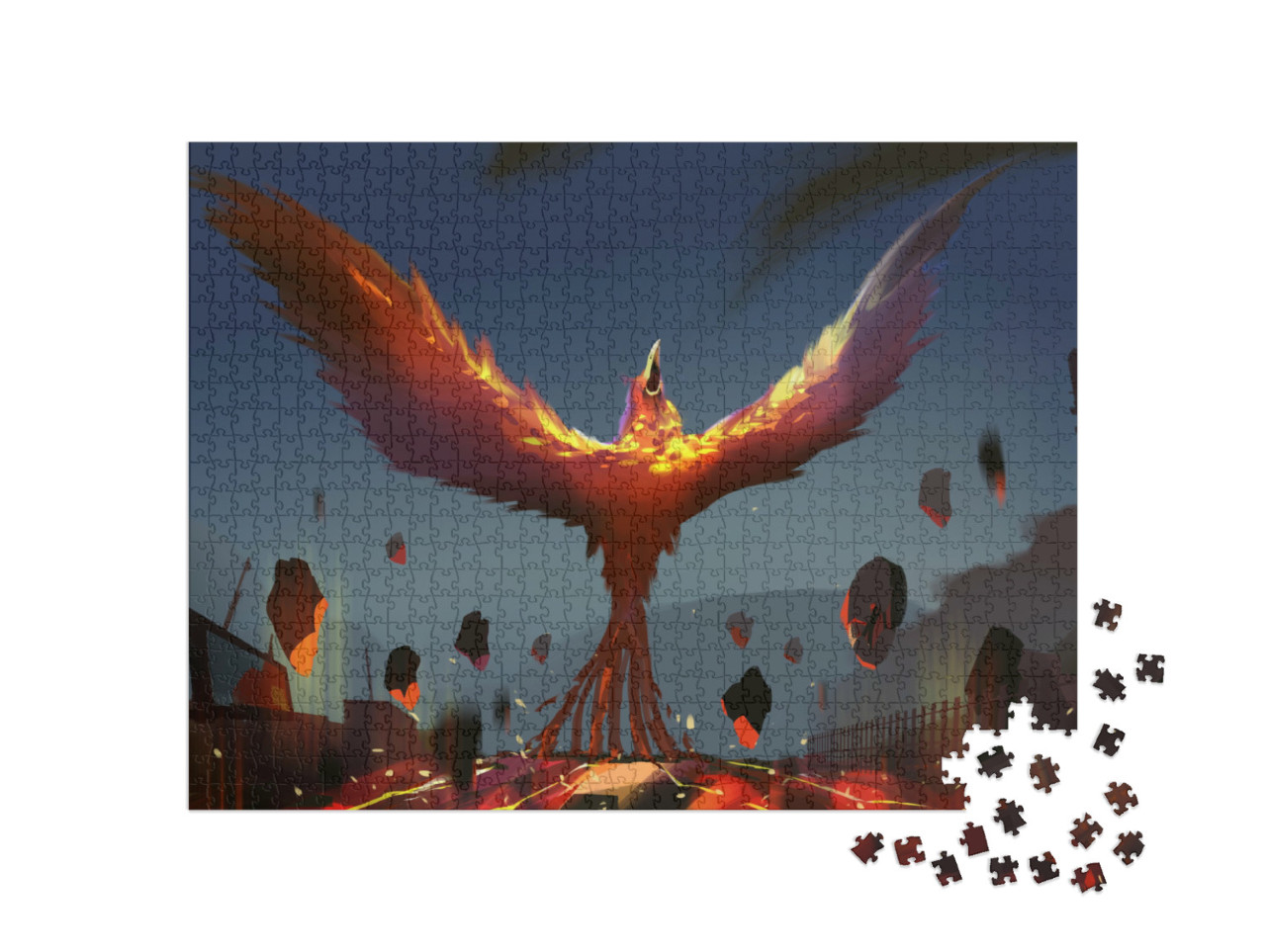 puzzle 1000 dílků „Vzkříšení fénixe“