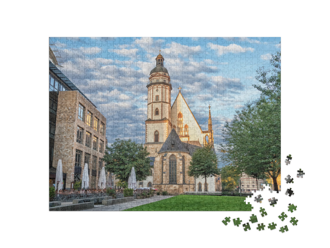 puzzle 1000 dílků „Kostel svatého Tomáše v Lipsku, Sasko, Německo“