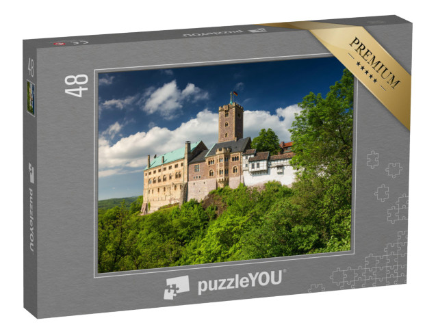 puzzle 48 dílků „Pohled na slavný hrad Wartburg v Durynsku, Německo“