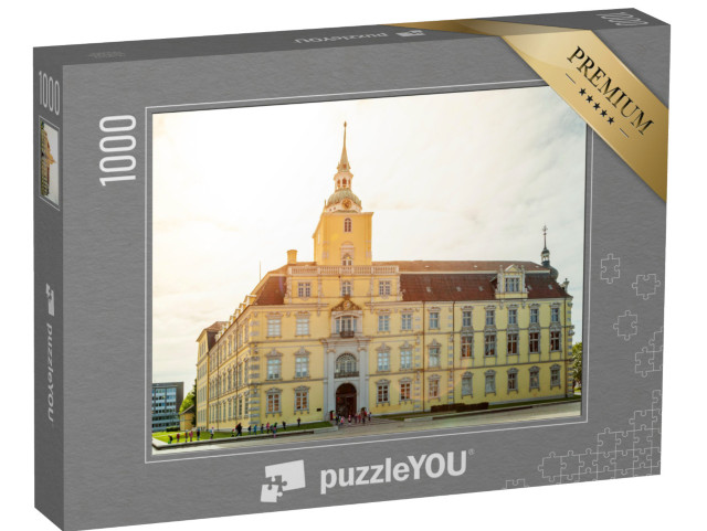 puzzle 1000 dílků „Oldenburg se zámkem a kostelem, Dolní Sasko, Německo“