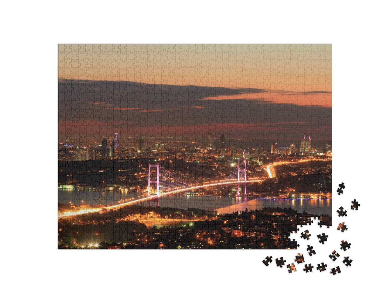 puzzle 1000 dílků „Bosporský most, Istanbul“