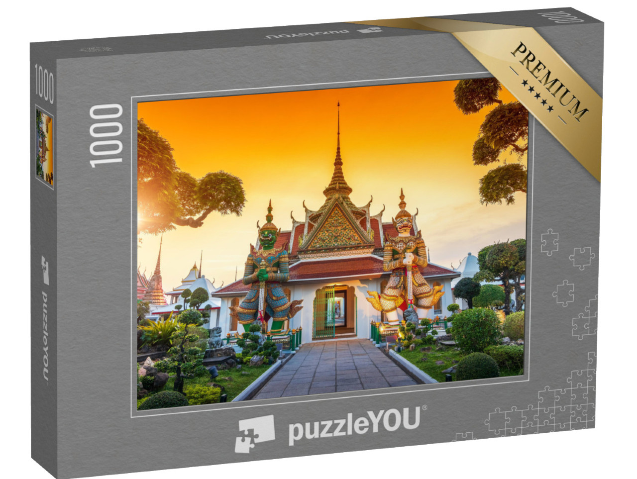 puzzle 1000 dílků „Chrám Wat Arun při západu slunce v Bangkoku, Thajsko“