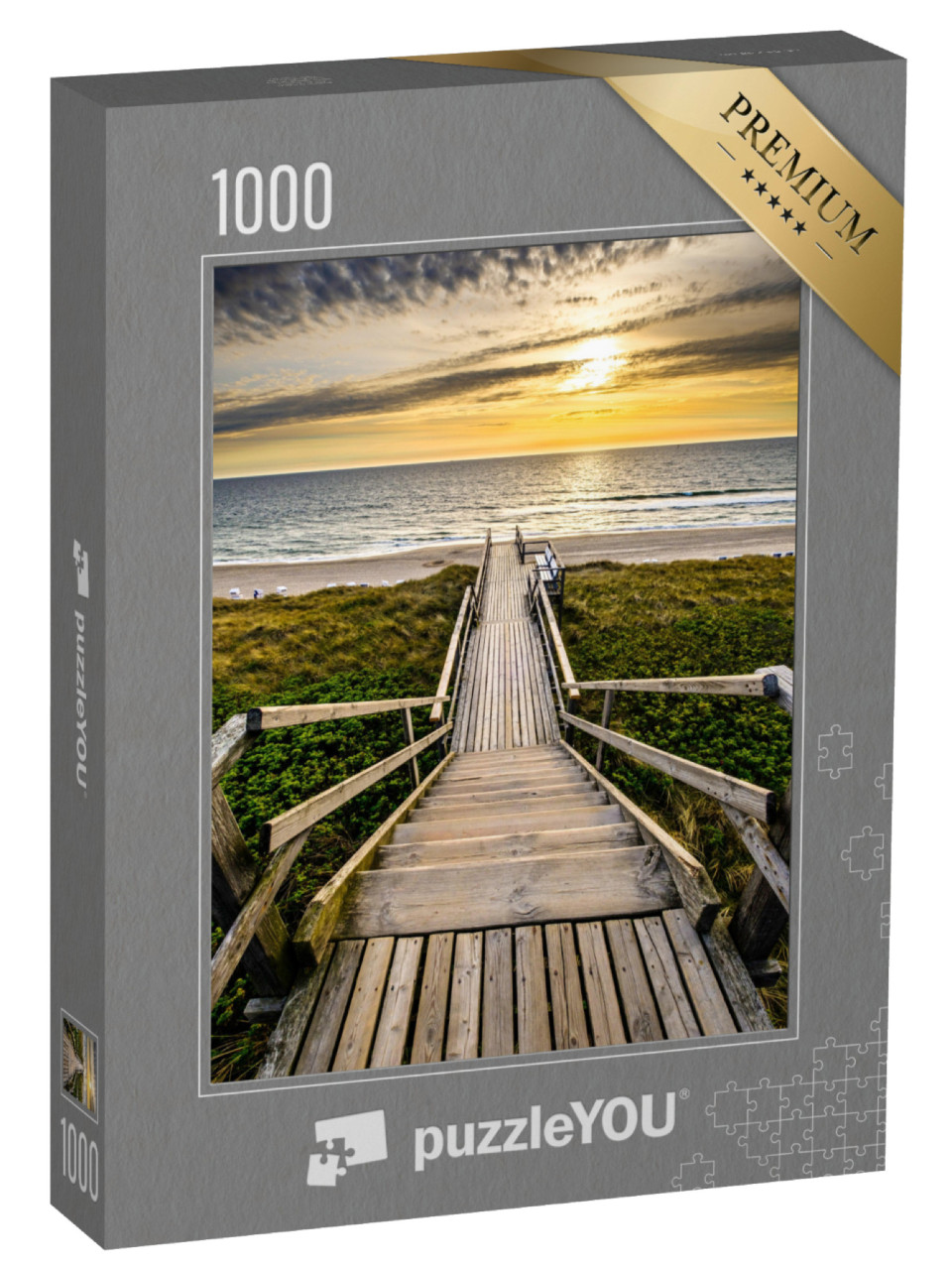 puzzle 1000 dílků „Stezka na dunách k pláži, Sylt“
