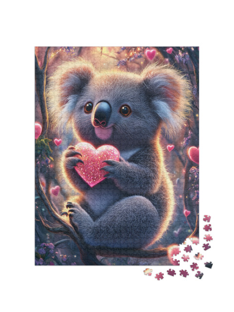 puzzle 1000 dílků „Koala Love: Mé srdce bije pro tebe“