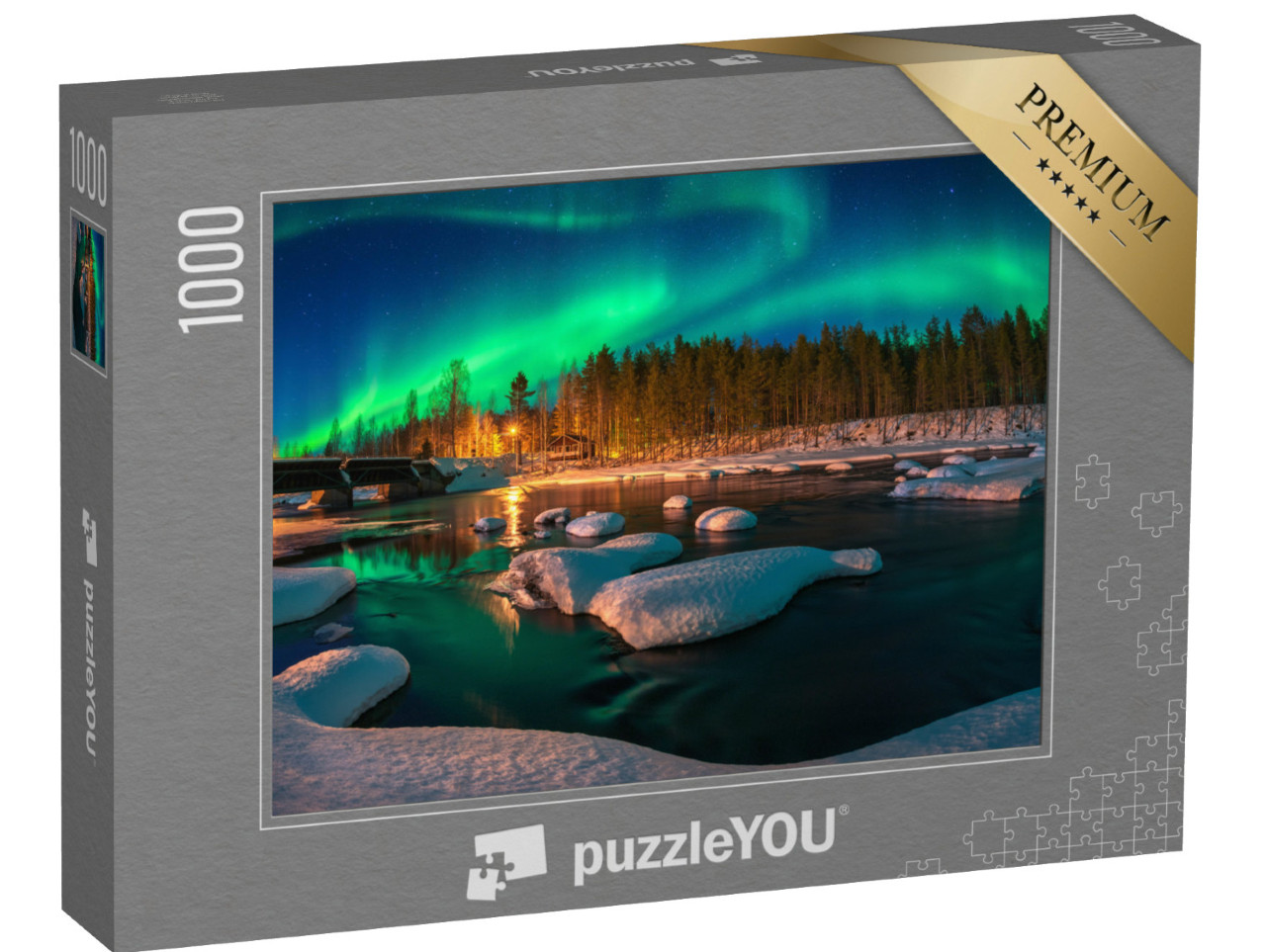 puzzle 1000 dílků „Aurora borealis: polární záře“