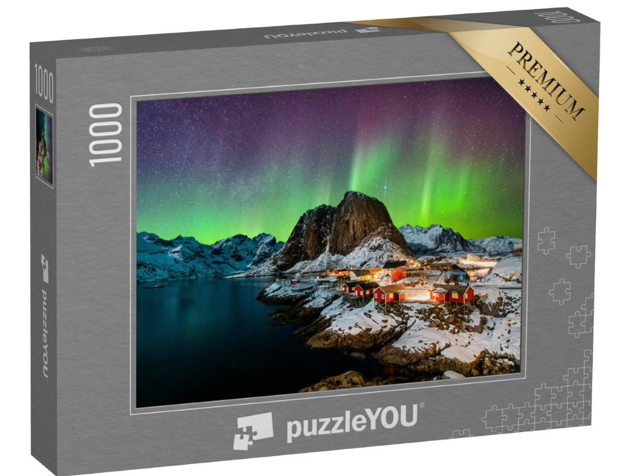 puzzle 1000 dílků „Polární záře nad Hamoy, Norsko“