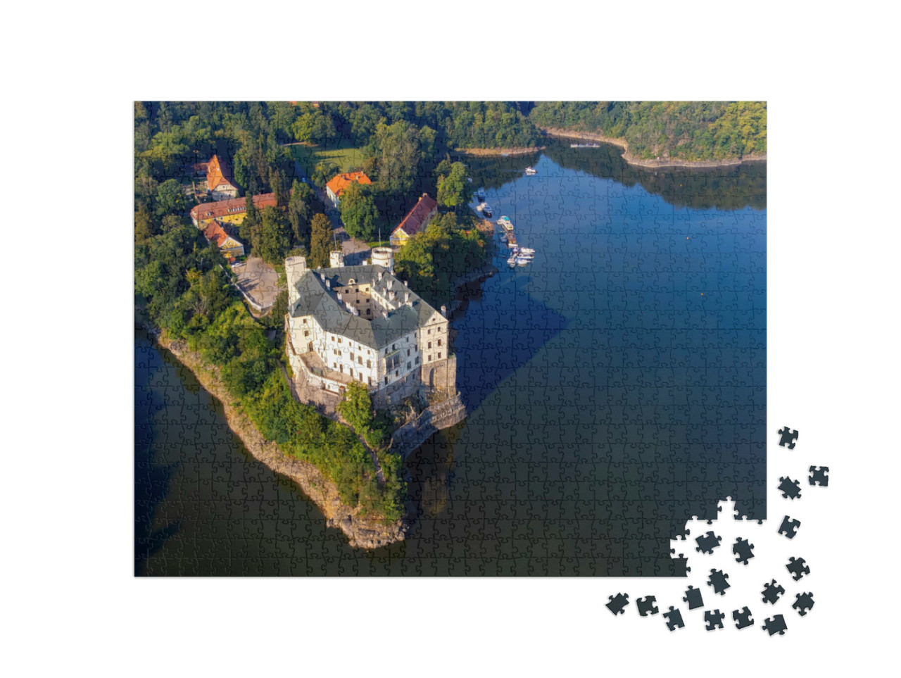 puzzle 1000 dílků „Zámek Orlík, Česká republika“