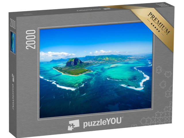 puzzle 2000 dílků „Mauricius s horou Le Morne Brabant a podvodním vodopádem“
