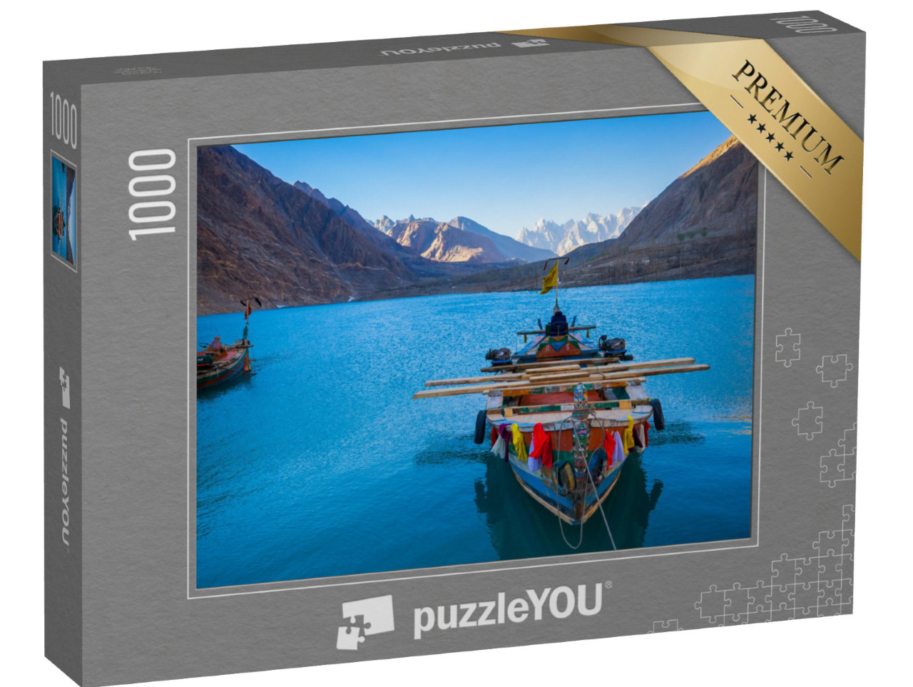 puzzle 1000 dílků „Jezero Attábád na severu Pákistánu“