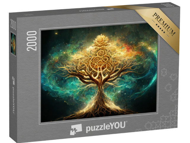puzzle 2000 dílků „Strom života ze severské mytologie“