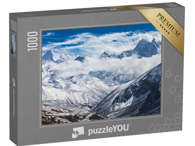 puzzle 1000 dílků „Divoké hory v oblasti Everestu, Himálaj, východní Nepál“