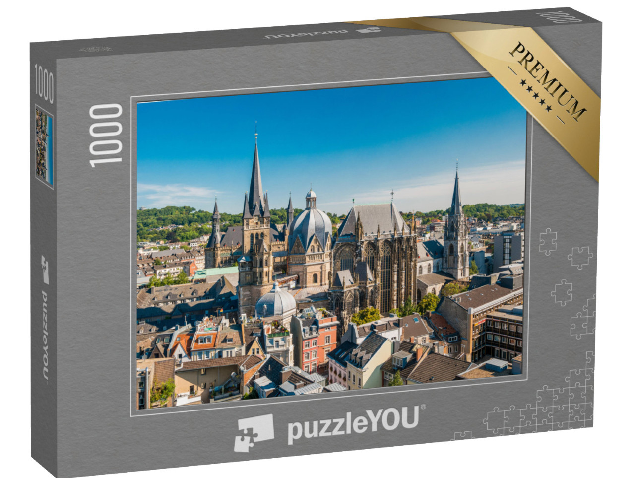 puzzle 1000 dílků „Krásné město Cáchy, Německo“