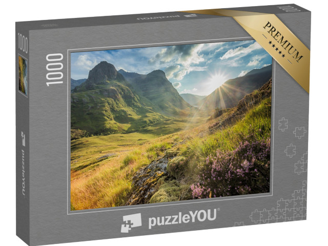 puzzle 1000 dílků „Nedotčená příroda v horách Glencoe, Skotská vysočina“