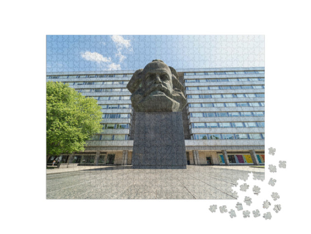puzzle 1000 dílků „Pomník Karla Marxe, Chemnitz, Německo“