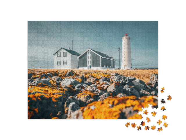 puzzle 1000 dílků „Maják Grotta, Reykjavík, Island“