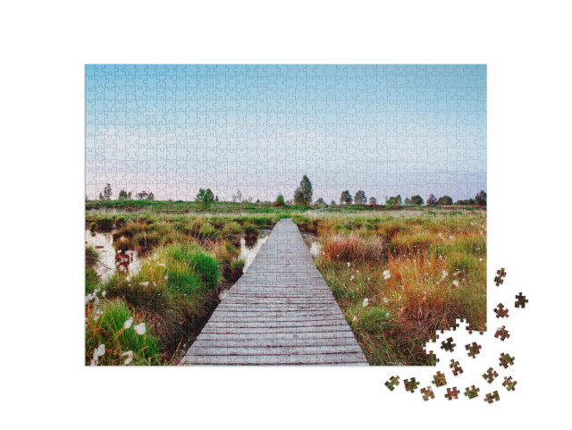 puzzle 1000 dílků „Tajemné Vysoké bahno, Belgie a Německo“