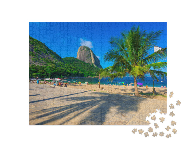 puzzle 1000 dílků „Hora Sugarloaf a pláž Vermelha, Rio de Janeiro, Brazílie“