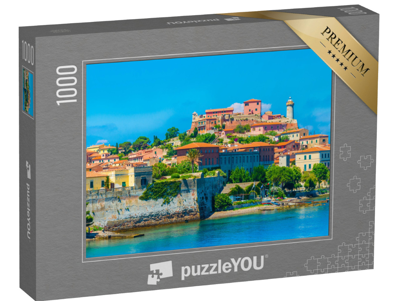 puzzle 1000 dílků „Panoramatický pohled na Portoferraio, Elba, Itálie“