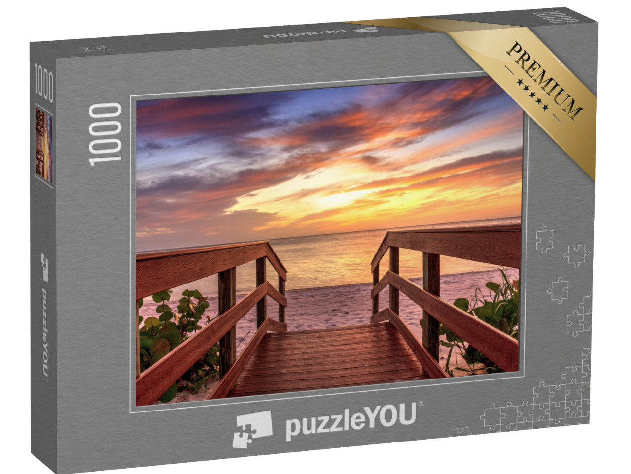 puzzle 1000 dílků „Západ slunce na pobřeží Neapole na Floridě“