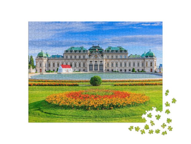 puzzle 1000 dílků „Zámek a zahrada Horní Belveder, Vídeň, Rakousko“