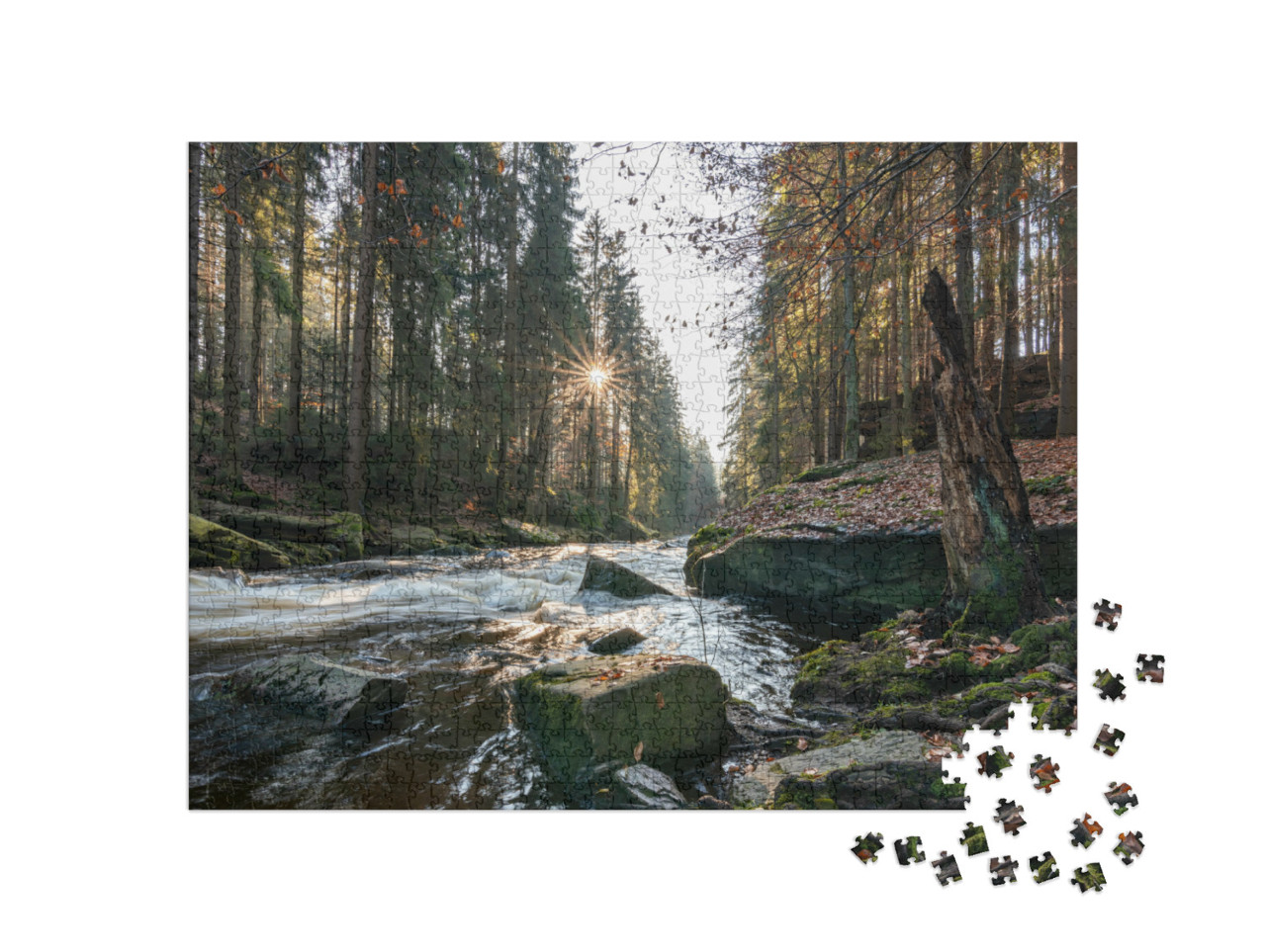 puzzle 1000 dílků „Kamenný most Zemská brána, Orlické hory, Česká republika“