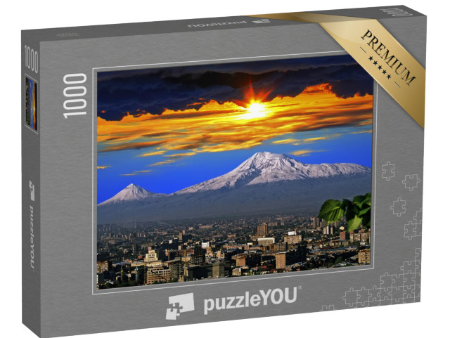 puzzle 1000 dílků „Úchvatný výhled na horu Ararat a město Jerevan“